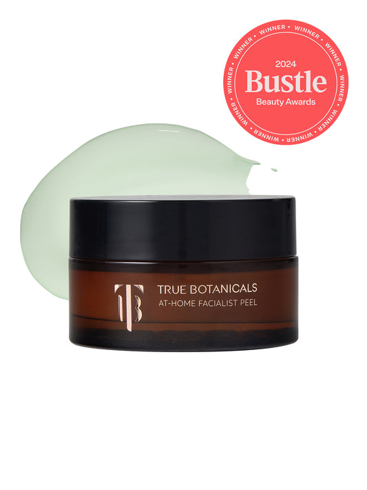 True Botanicals At-Home Facialist Peel delivers professional-grade results without leaving home. Formulated to exfoliate, brighten, and smooth, this award-winning peel gently removes dead skin cells, revealing a more radiant and even-toned complexion. Powered by clean, plant-based ingredients, it’s designed to support skin renewal while maintaining hydration and comfort. Perfect for a spa-like experience, this peel transforms dull skin into a vibrant, glowing finish.