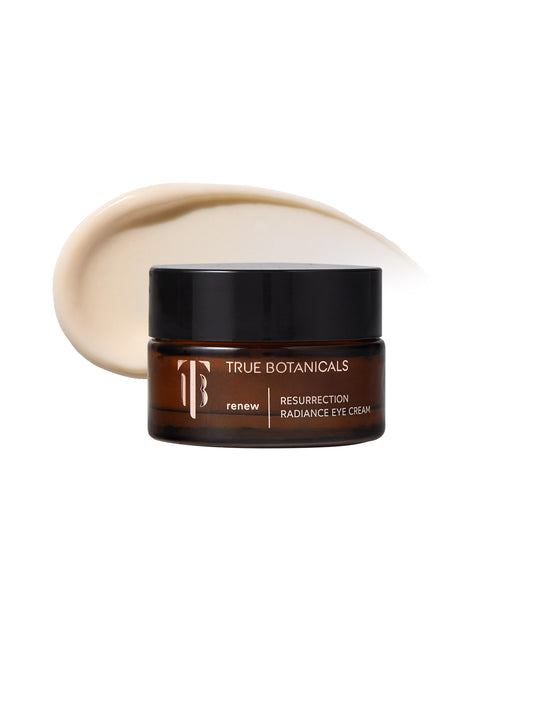 True Botanicals Resurrection Radiance Eye Cream is a deeply nourishing formula designed to target fine lines, dark circles, and dryness. Infused with potent plant-based ingredients, this luxurious eye cream hydrates, brightens, and smooths the delicate under-eye area. Its rich texture absorbs quickly, delivering lasting moisture and a visibly firmer appearance. Perfect for daily use, it restores radiance while supporting the skin barrier for a refreshed, youthful look.