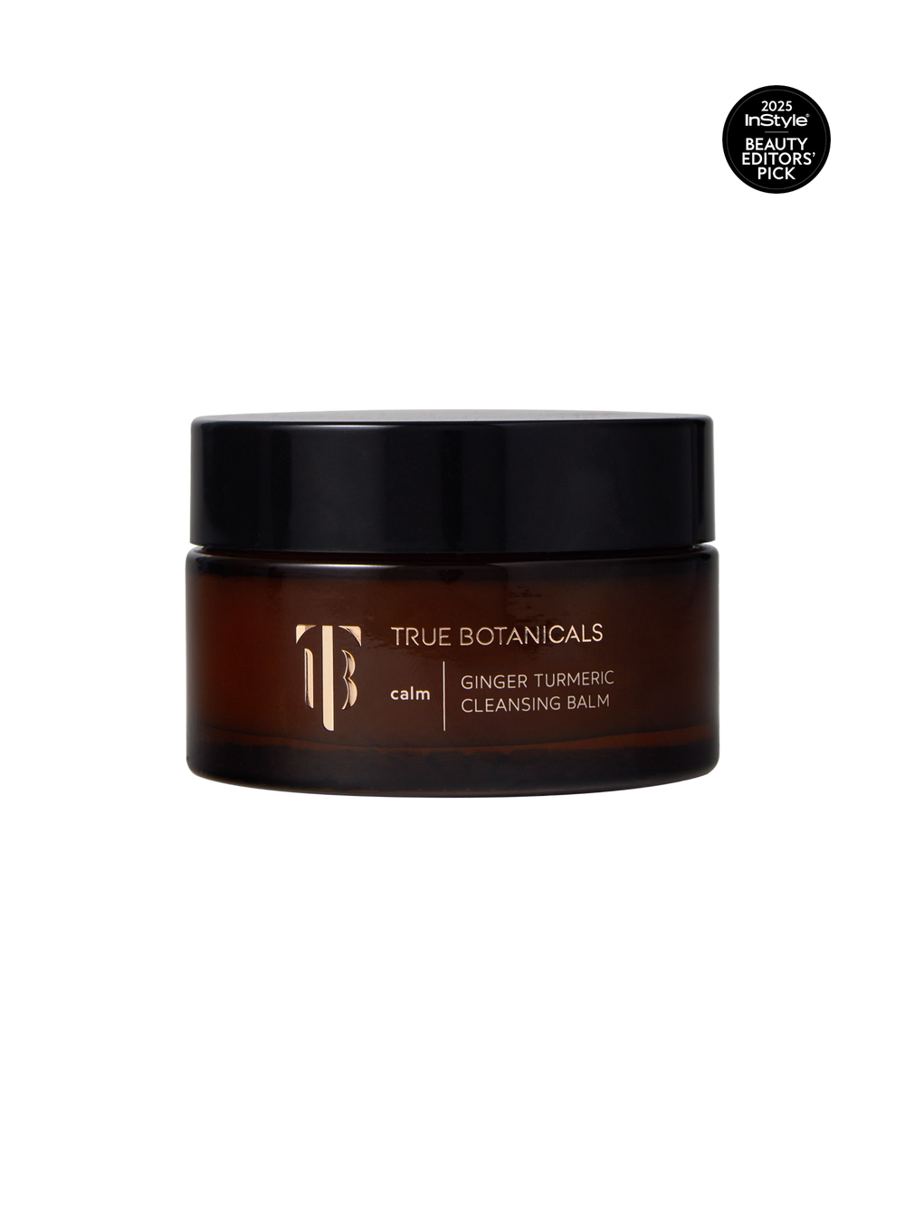 True Botanicals Ginger Turmeric Cleansing Balm jar on a white background