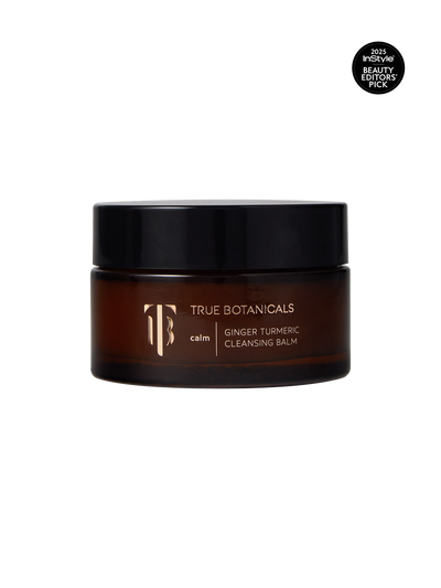 True Botanicals Ginger Turmeric Cleansing Balm jar on a white background