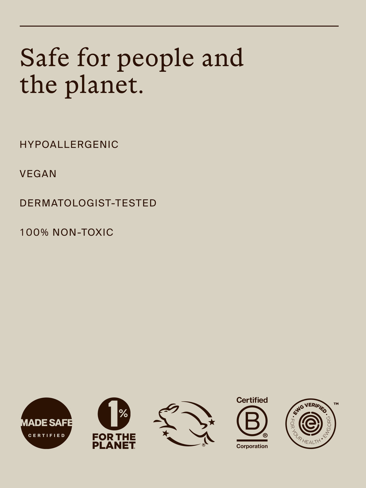 Non-toxic anti-aging serum: hypoallergenic, vegan, dermatologist-tested, MADE SAFE and Leaping Bunny certified