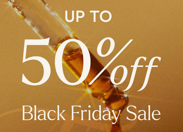 Promotional graphic for a Black Friday sale with a dropper and text overlay.