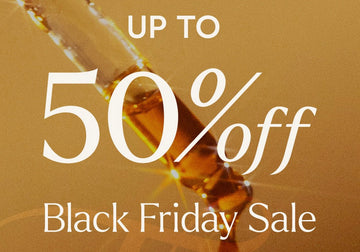 Black Friday sale advertisement with a honey dipper on a brown background